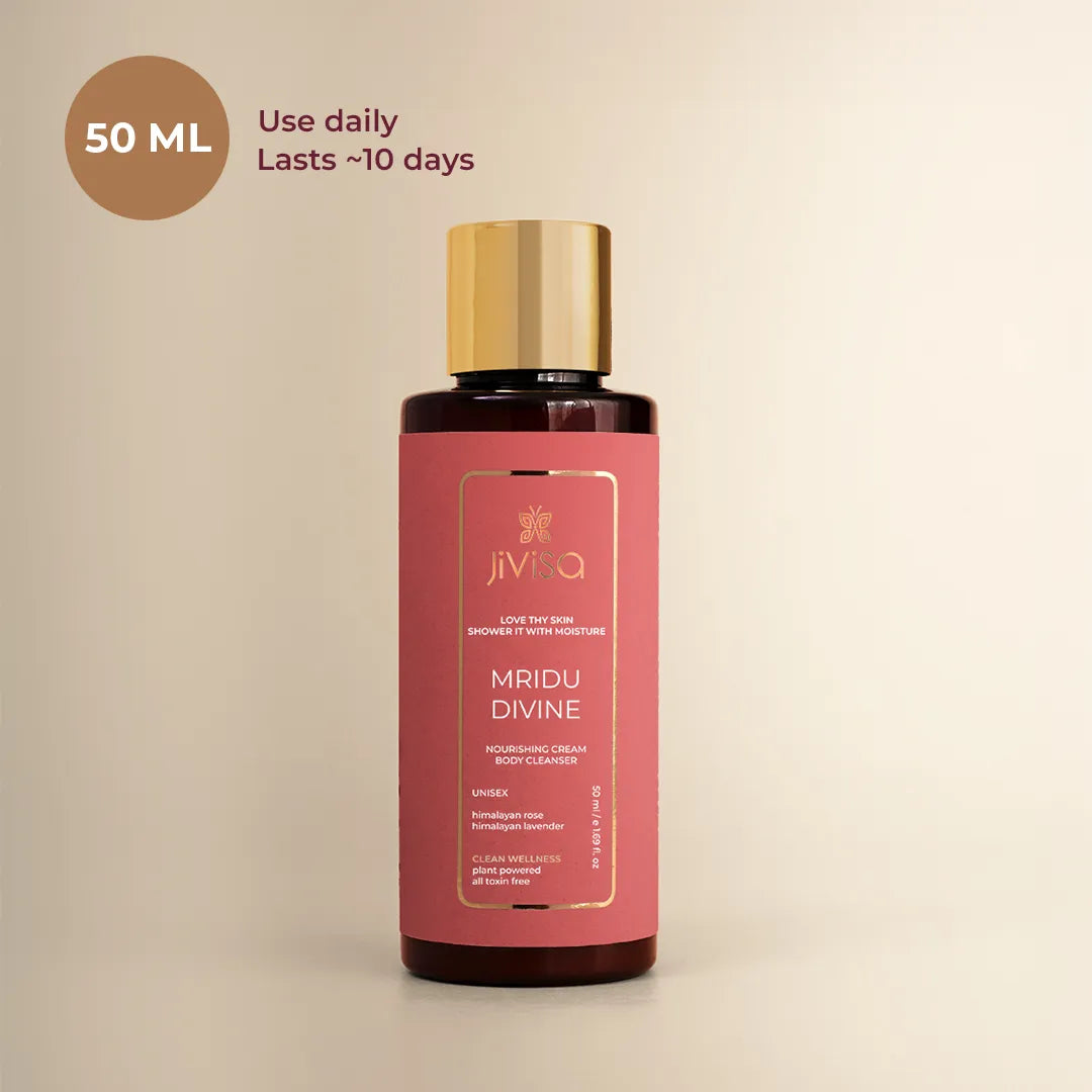 JiViSa Mridu Divine Body Cleanser 50ml, Use Daily - Lasts 10 days
