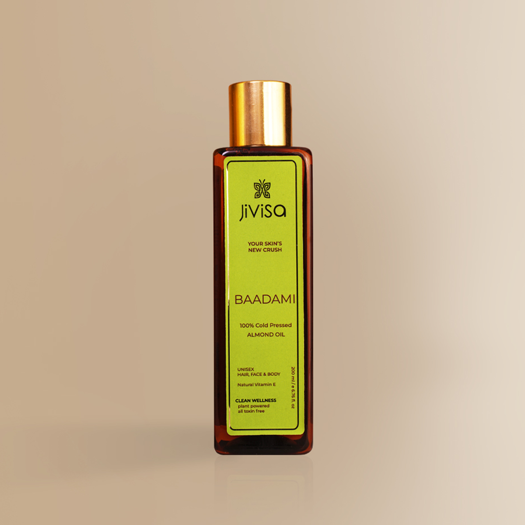 JiViSa Baadami 100% Cold Pressed Almond Oil 200ml Bottle