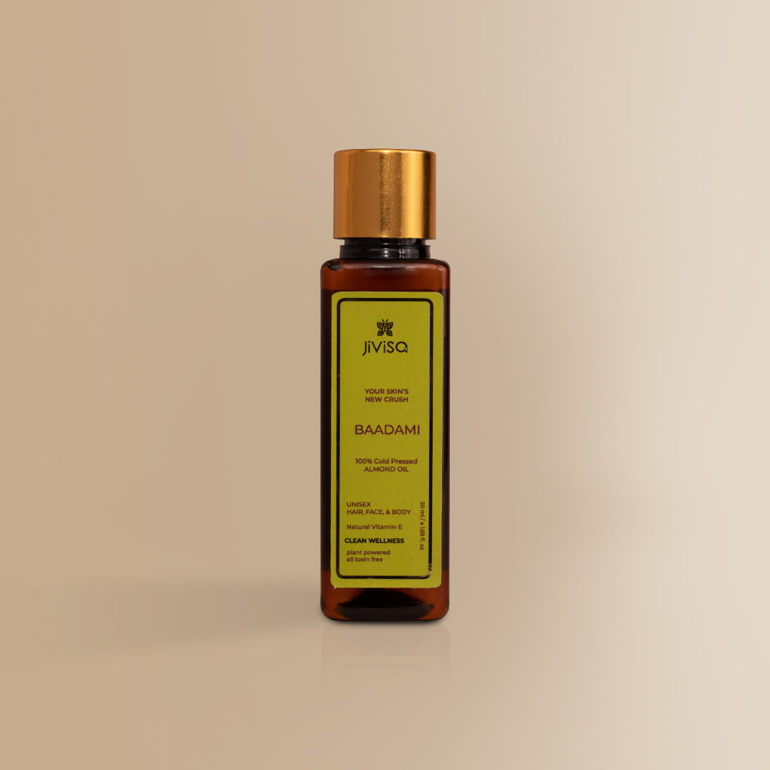 JiViSa Baadami 100% Cold Pressed Almond Oil 50ml Bottle
