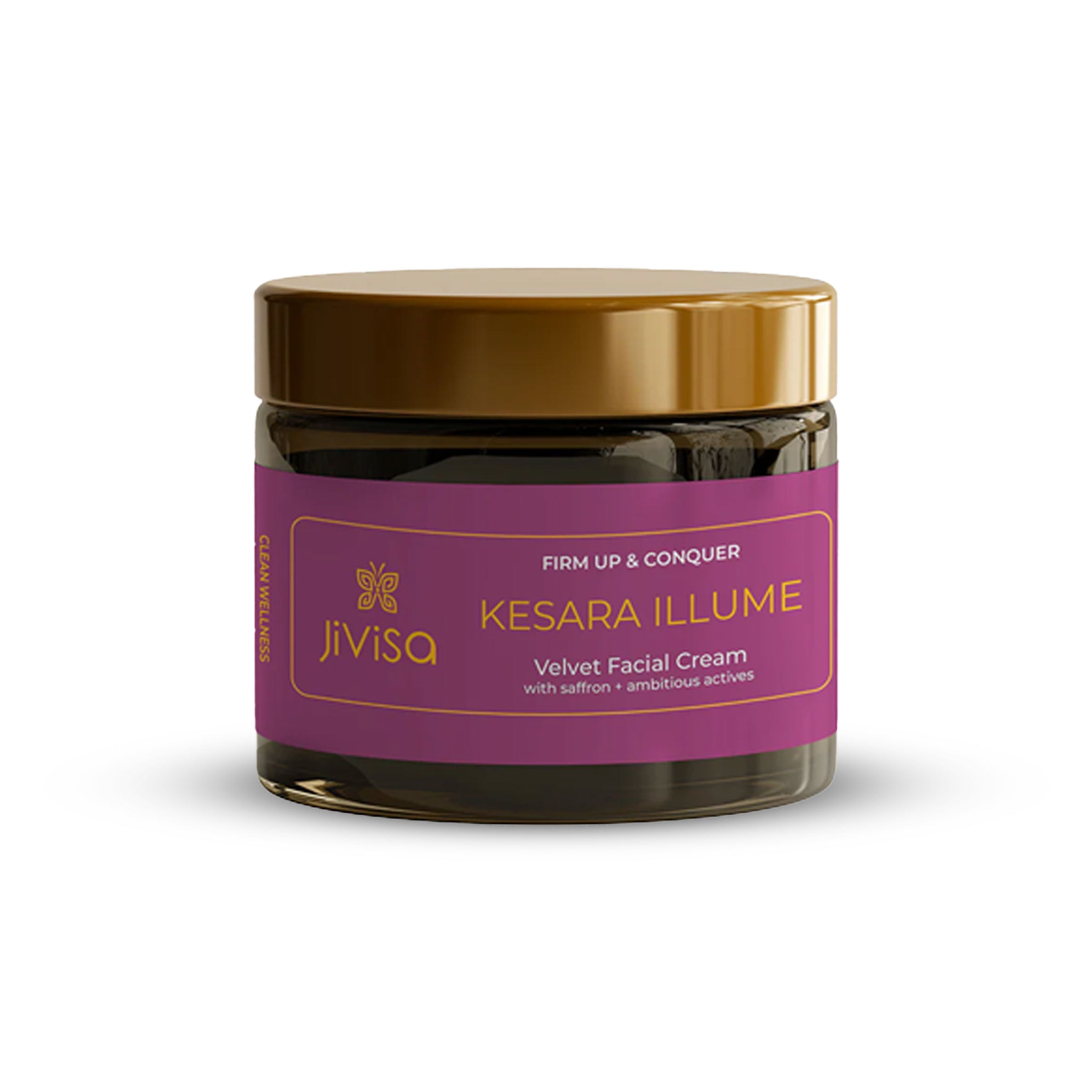 Front image of JiViSa Kesara Illume Firming Facial Cream 10gm amber jar