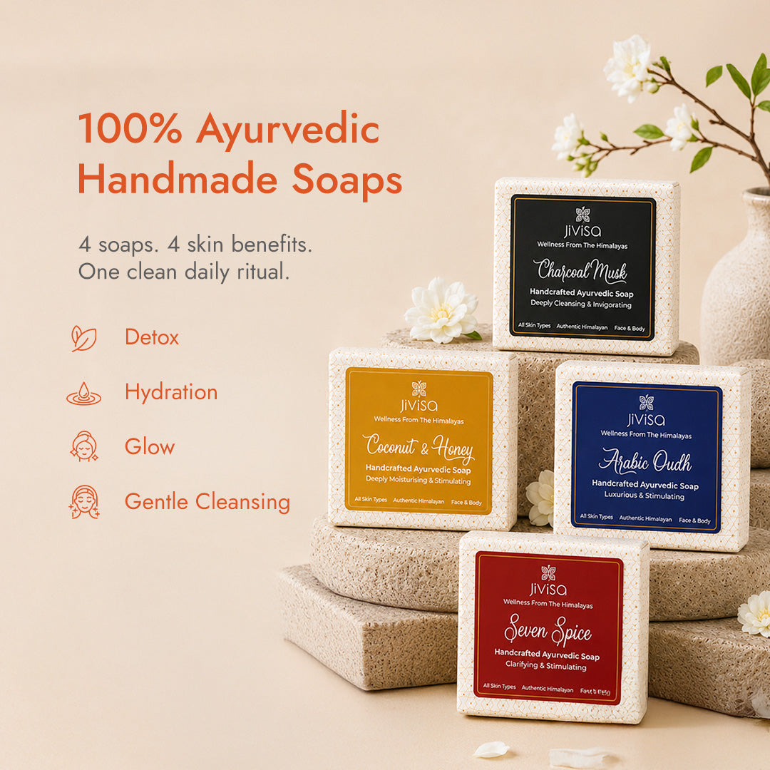 100% Ayurvedic Handmade Soaps (4 x 100g)