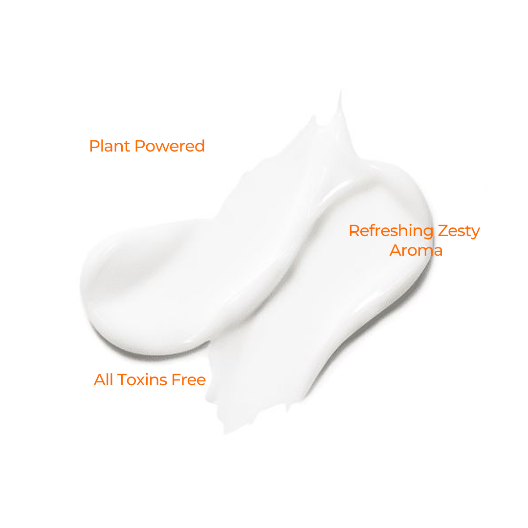 Image focuses on JiViSa Tarang Lustre Hair Conditioner a white cream placed against a clean white background. Text overlays highlight key features: Plant Powered, Refreshing Zesty Aroma and All Toxins Free.