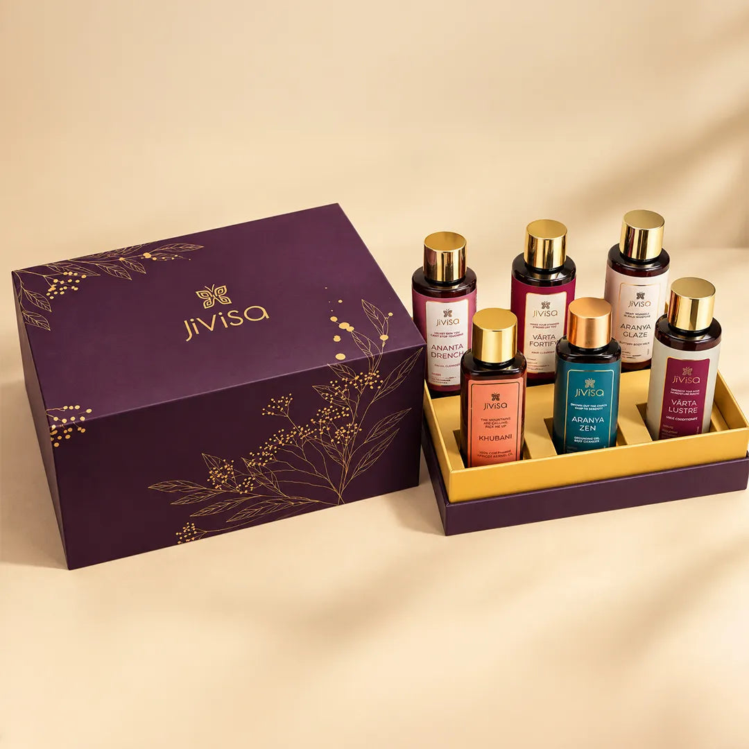 JiViSa Soulful Self Care Gift Box featuring six mini self-care products