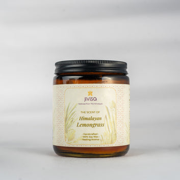 Himalayan Lemongrass Glass Jar Premium Soy Wax Candle