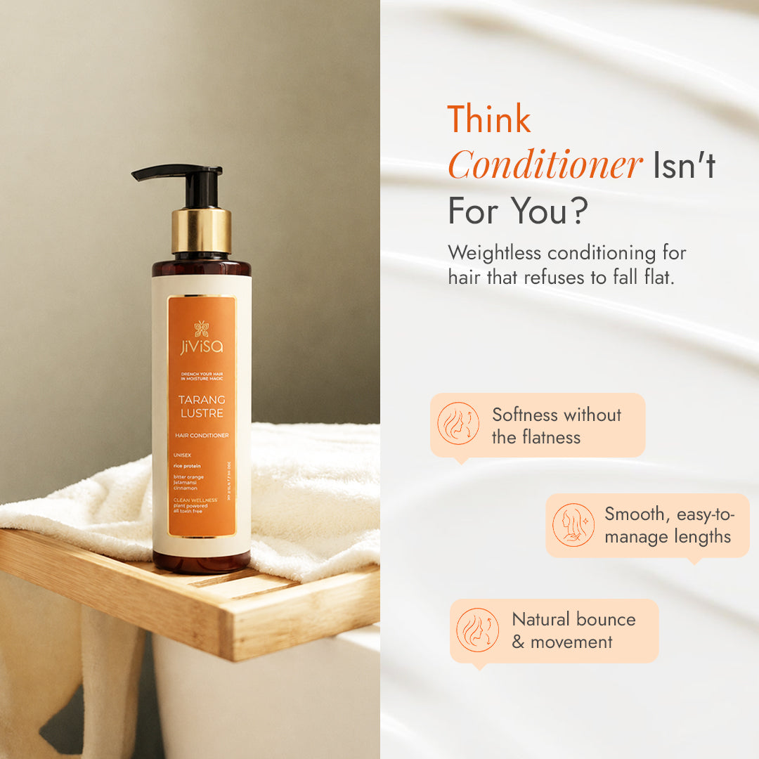 JiViSa Tarang Lustre weightless hair conditioner gives softness and natural bounce without flatness