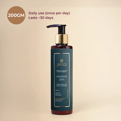 JiViSa Aranya Zen Grounding Gel Body Cleanser 200ml, Daily Use, Lasts 30 days