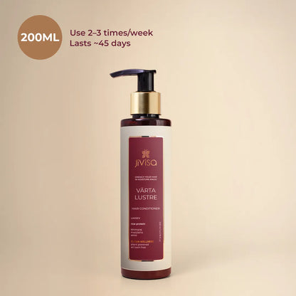 JiViSa Vārta Lustre Hair Conditioner 200ml Bottle - Use 2-3 times a week, Lasts 45 Days.