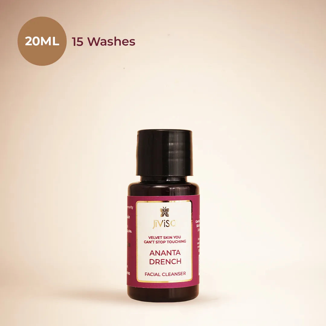 JiViSa Ananta Drench Face Wash 20ML Bottle – lasts 15 Washes