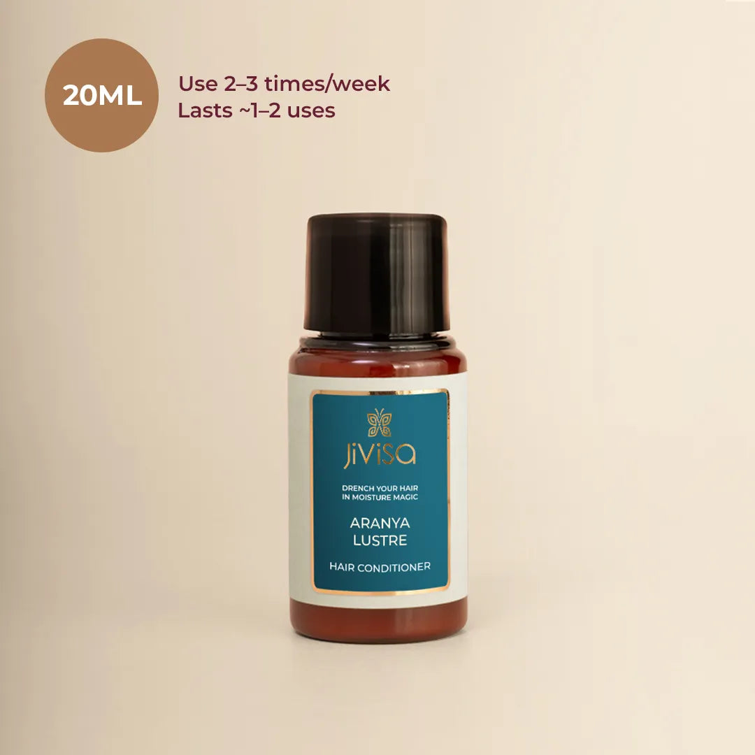 JiViSa Aranya Lustre Hair Conditioner 20ml Bottle with Usage Guideline - Use 2-3 Times a week, Lasts 1-2 uses