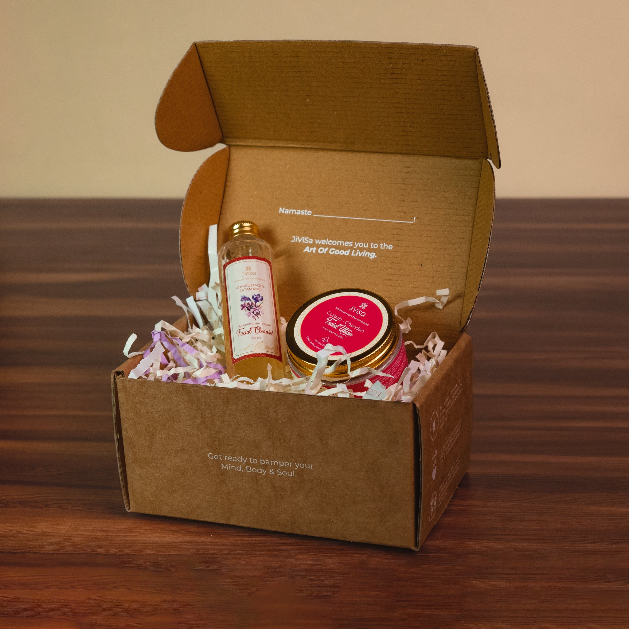 JiViSa Luxury Facial Cleanser & Ubtan Gift Box (With Handmade Rakhi)