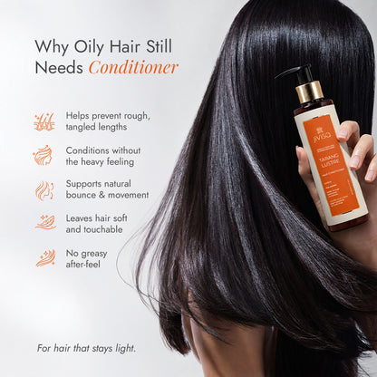 JiViSa Tarang Lustre conditions oily hair without heaviness, preventing tangles while supporting natural bounce and movement
