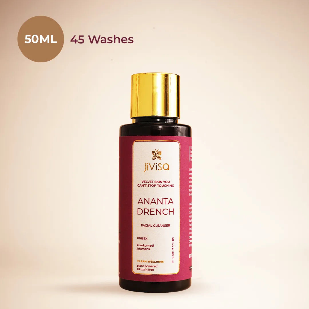 JiViSa Ananta Drench Face Wash 50 ML Bottle – lasts 45 Washes