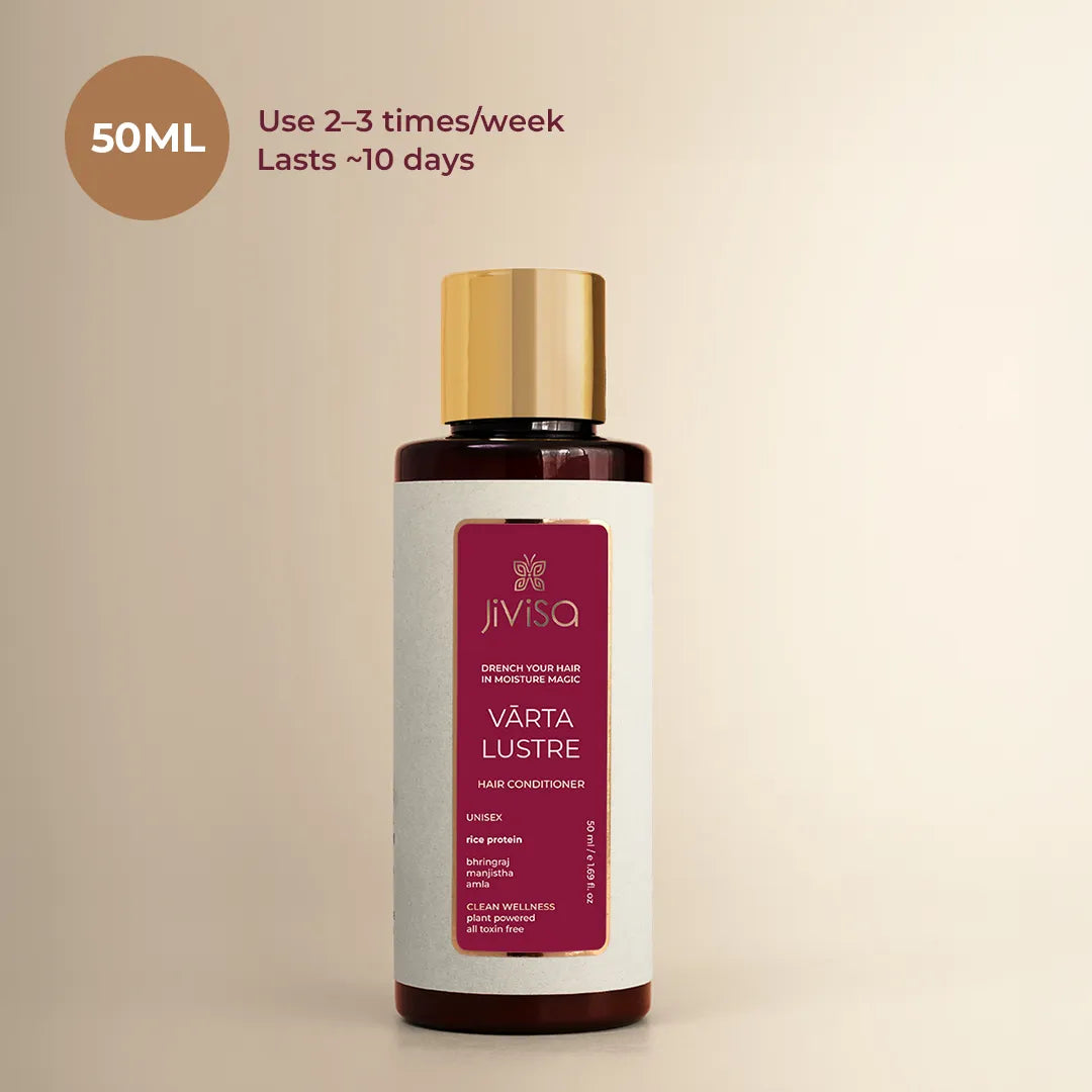 JiViSa Vārta Lustre Hair Conditioner 50ml Bottle - Use 2-3 times a week, Lasts 10 Days.