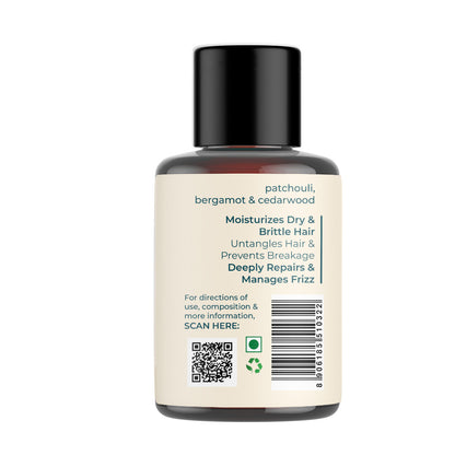 Back image of JiViSa Aranya Lustre Hair Conditioner Mini Bottle
Ingredients: patchouli, bergamot &amp; cedarwood 
Benefits: Moisturizes Dry &amp; Brittle Hair, Untangled hair &amp; prevents breakage and Deeply repairs &amp; Manages Frizz.