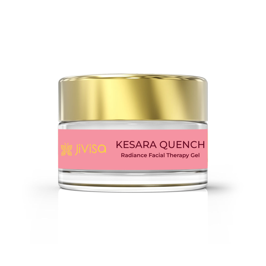 JiViSa Kesara Quench Radiance Facial Therapy Gel Jar with saffron + ambitious actives 8gm