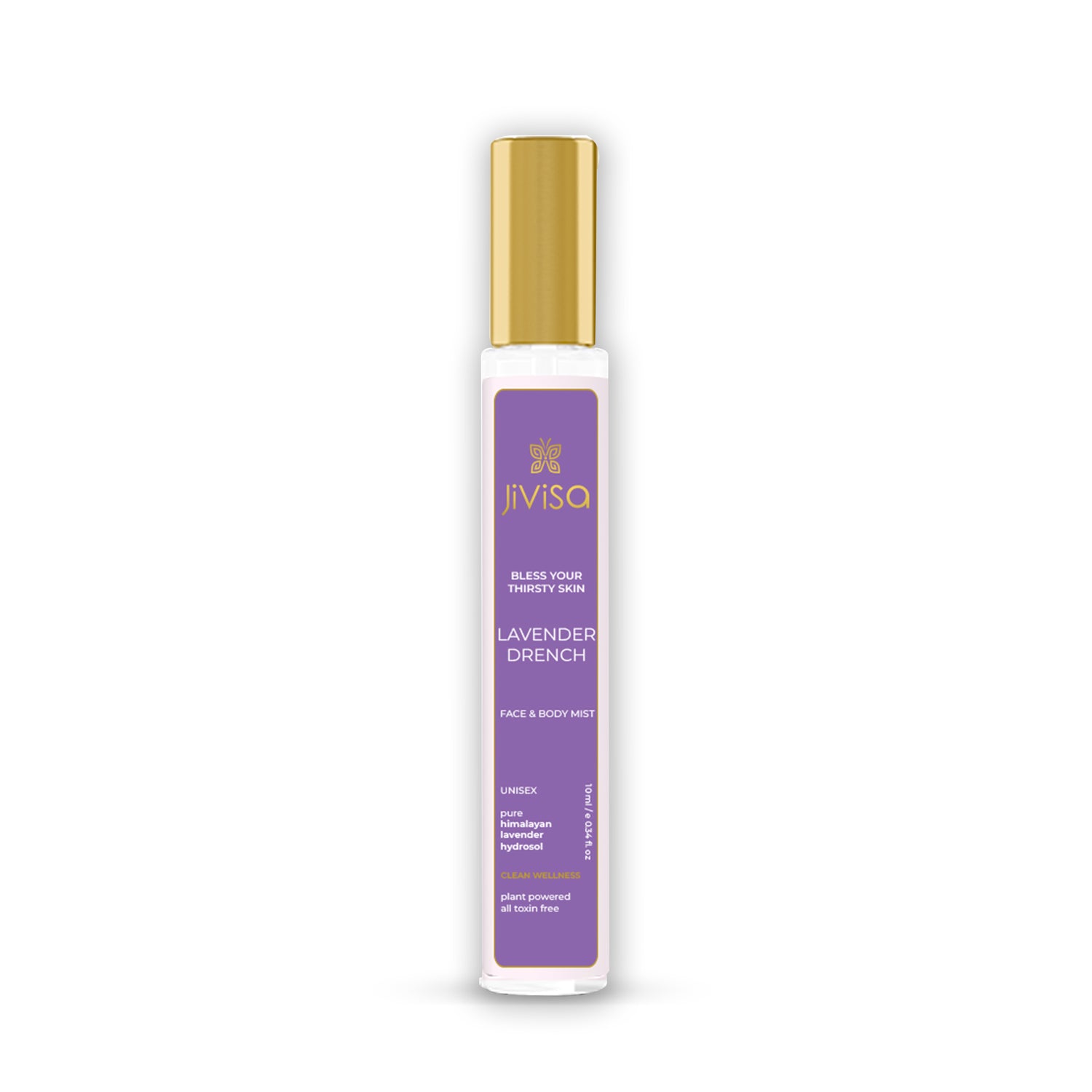 Front image of 10ml JiViSa Himalayan Lavender Face &amp; Body Mist 