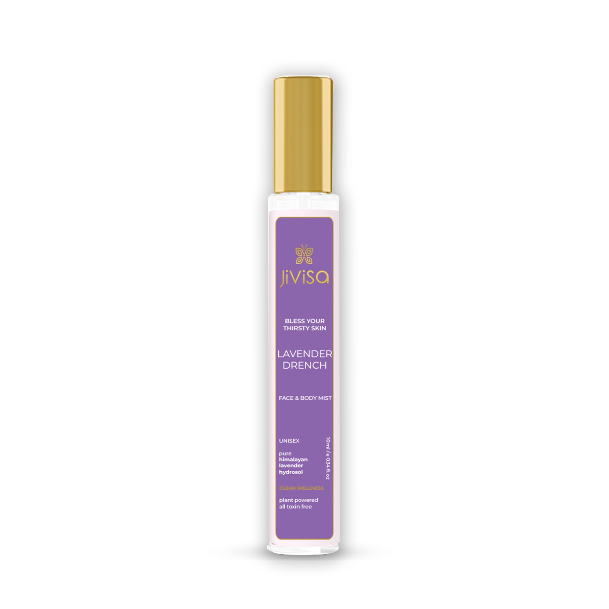 Front image of 10ml JiViSa Himalayan Lavender Face &amp; Body Mist 