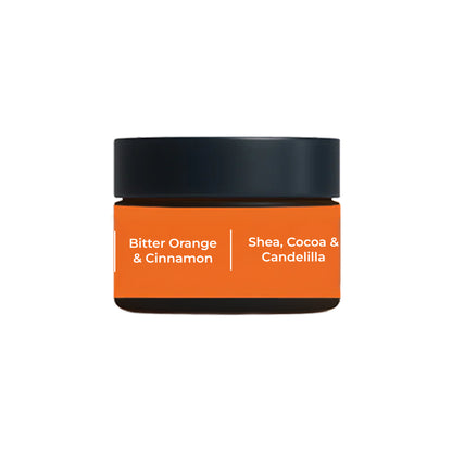 Back image of JiViSa peptide Lip Pop contain Bitter Orange &amp; Cinnamon and Shea, Cocoa &amp; Candelilla.