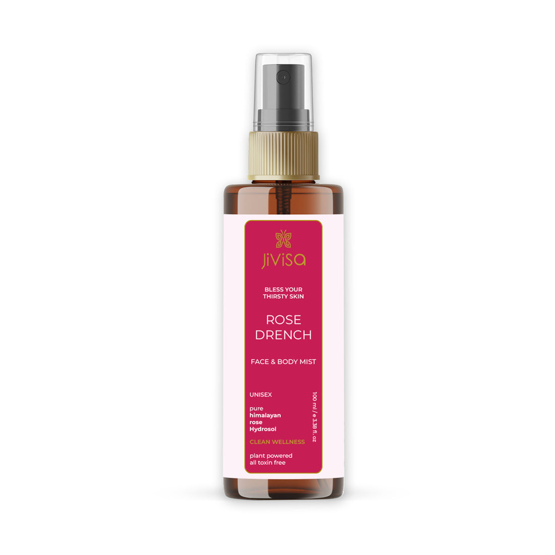 Rose Drench Face &amp; Body Mist Steam Distilled - JiViSa