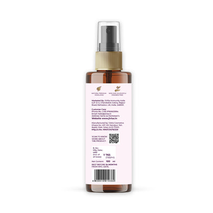 Back image of 100ml JiViSa Rose Drench Himalayan Rose Water Mist Steam Distilled - MRP-765