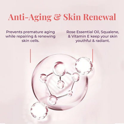 An abstract graphic with a large, translucent, pink-tinted bubble containing smaller, interconnected clear bubbles, symbolizing molecular structure of JiViSa Mridu Glaze Buttery Milk . Text on the image reads &