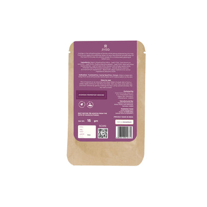 Back image of JiViSa- Nimba Tulsi Facial Ubtan 15gm pouch