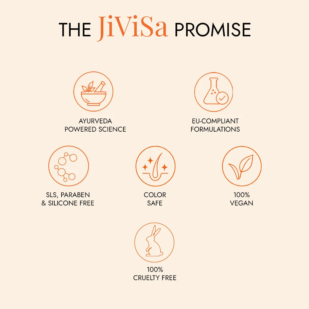 JiViSa Tarang Bounce is SLS, paraben, and silicone-free, color-safe, 100% vegan, and cruelty-free