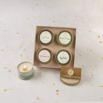 JiVisa Luxury Soy Wax Candle Gift Box (With Handmade Rakhi)