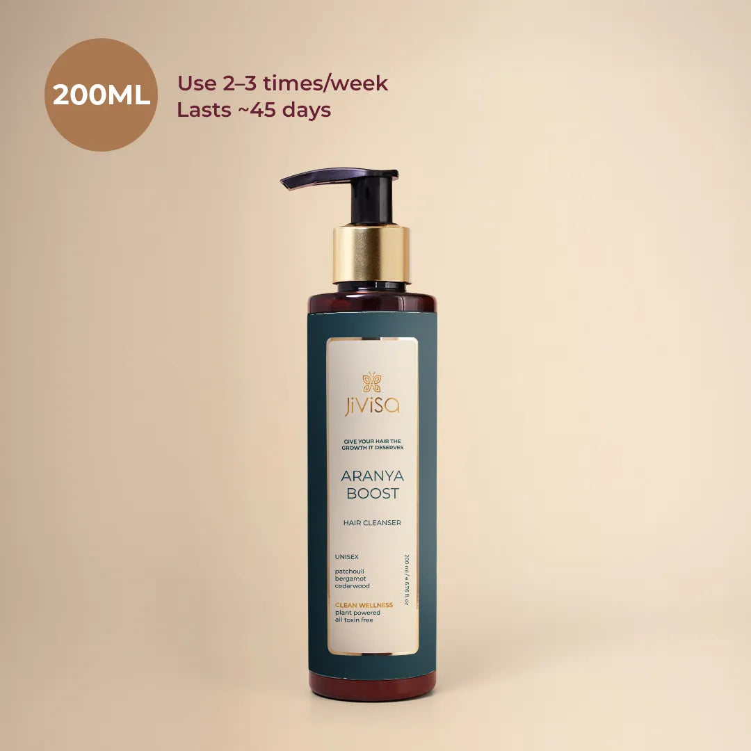 JiViSa Aranya Boost Hair Shampoo 200ML Bottle  – Use 2-3 times a week, Lasts 45 days