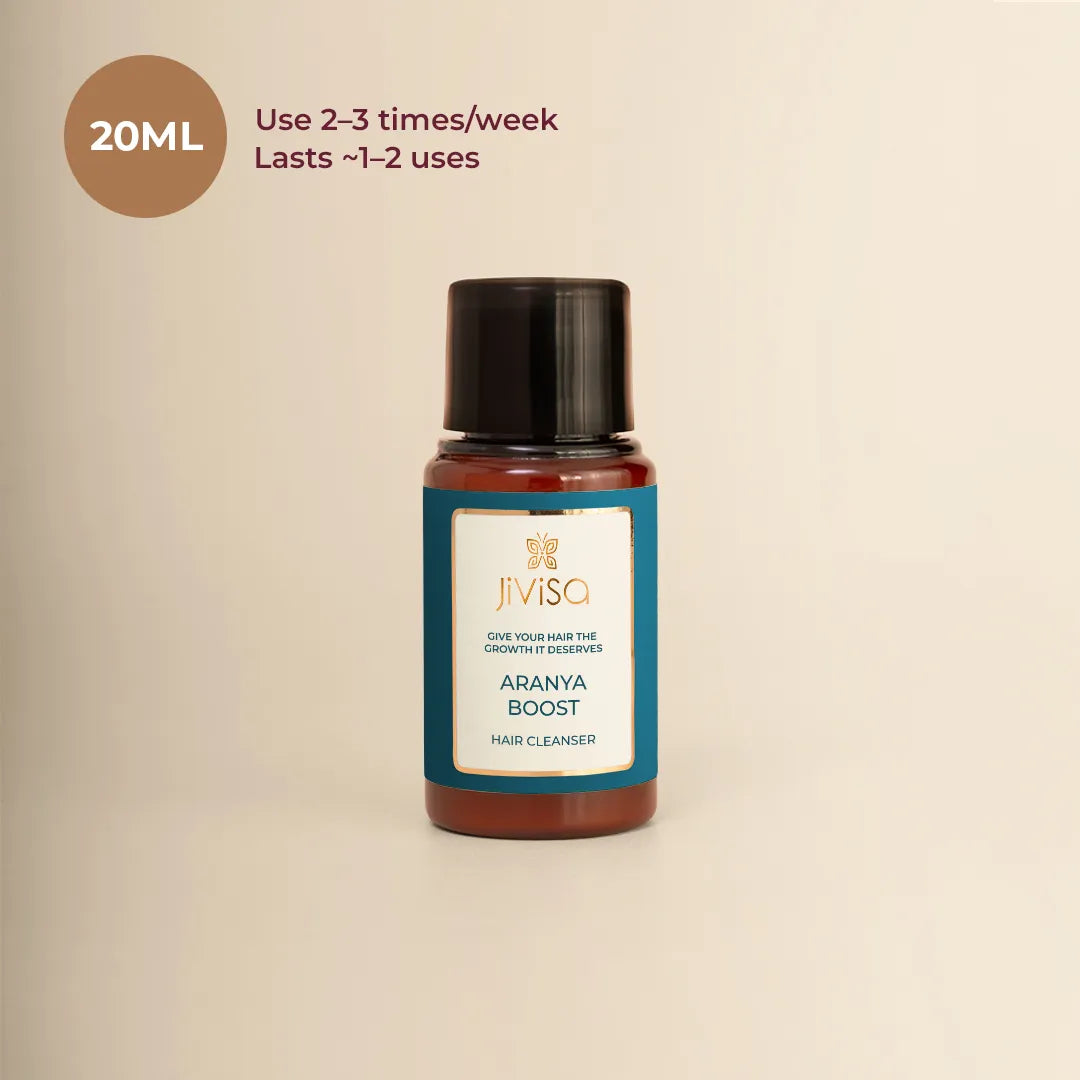 JiViSa Aranya Boost Hair Shampoo 20ML Bottle  – Use 2-3 times a week, Lasts 1-2 Uses