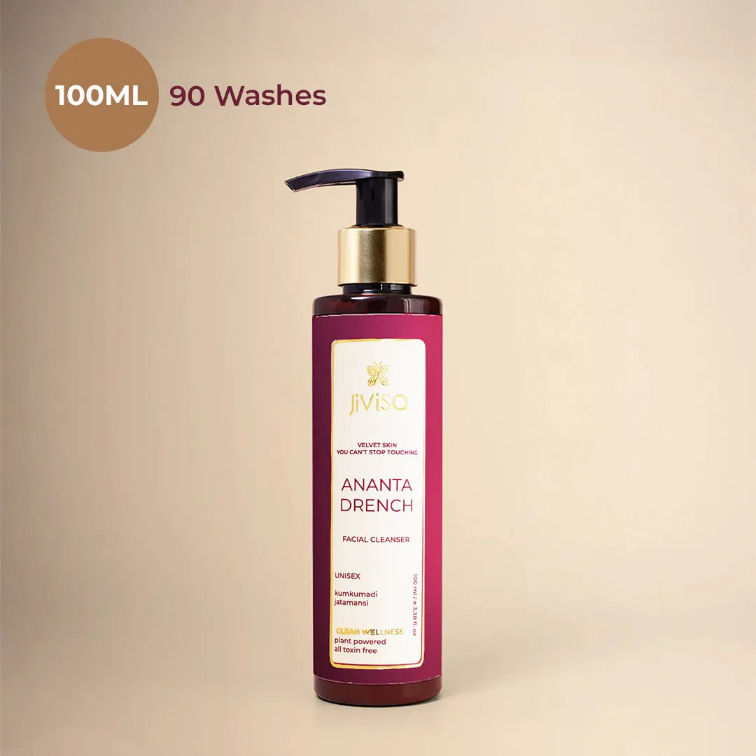 JiViSa Ananta Drench Face Wash 100 ML Bottle – lasts 90 Washes