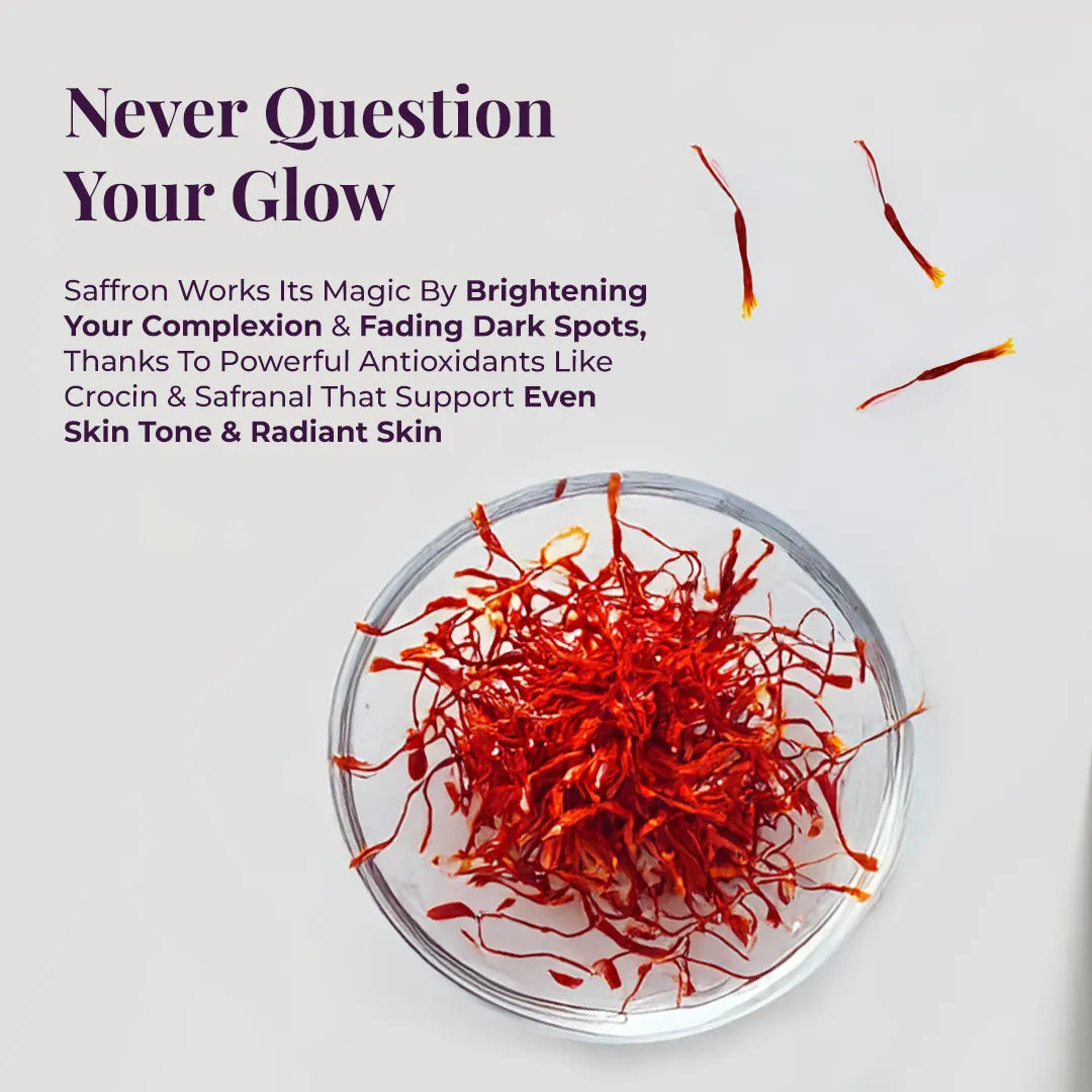 Bowl of saffron threads highlighting Almond Milk and Saffron soap&