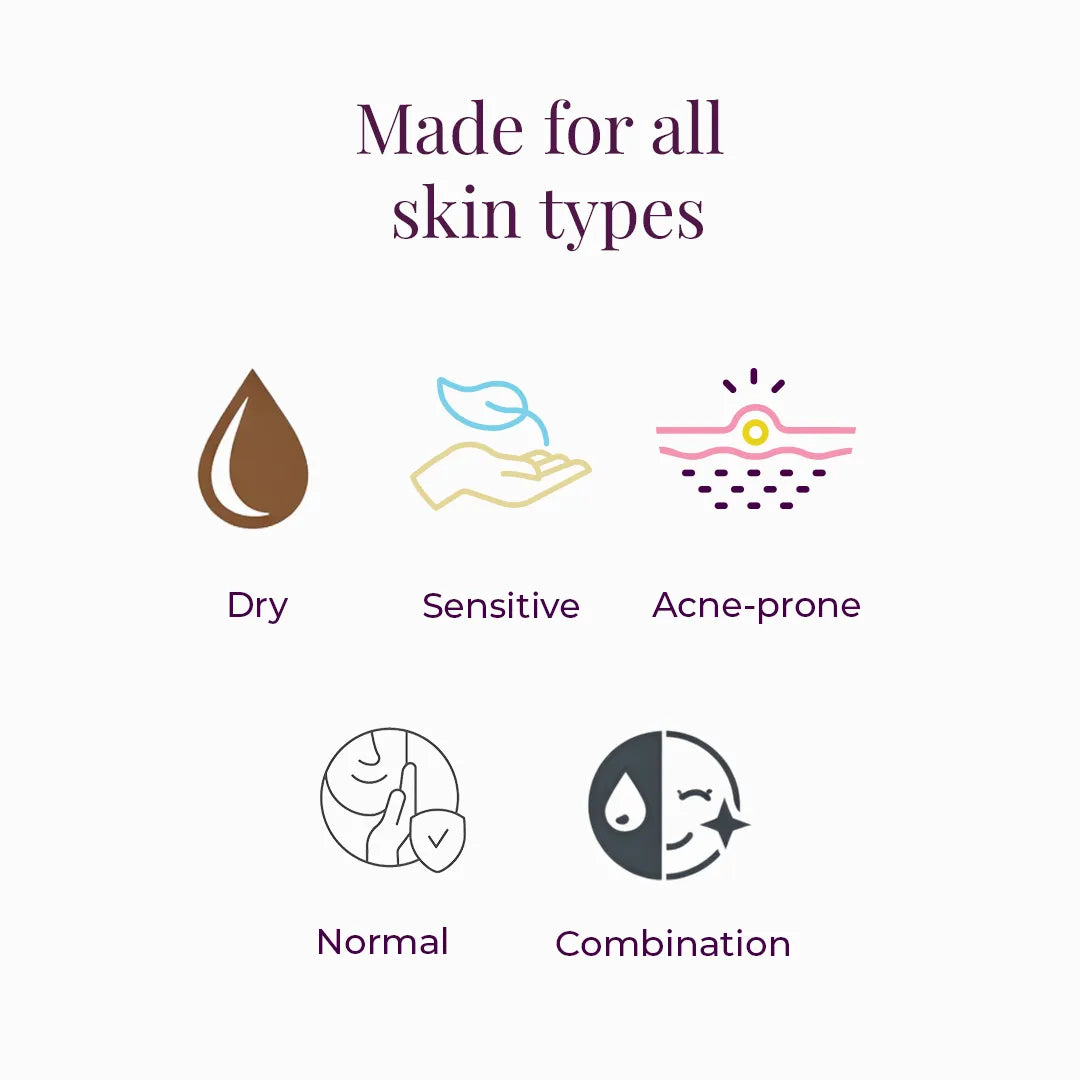 Ananta Drench hydrating face wash made for dry, sensitive, acne prone, normal and combination skin types.
