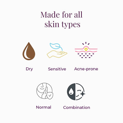 Ananta Drench hydrating face wash made for dry, sensitive, acne prone, normal and combination skin types.