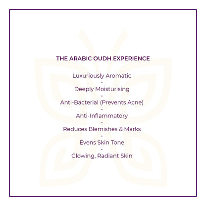 Image showcases JiViSa-The Arabic Oudh Ayurvedic Soap Experience: Luxuriously Aromatic, Deeply Moisturising, Anti-Bacterial (Prevents Acne), Anti-Inflammatory, Reduces Blemishes &amp; Marks, Even Skin Tone and Glowing, Radiant Skin.