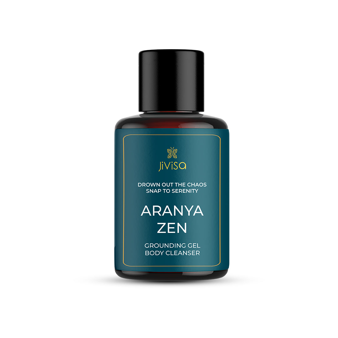 Aranya Zen Gel Body Cleanser 20ml bottle front label on the white background