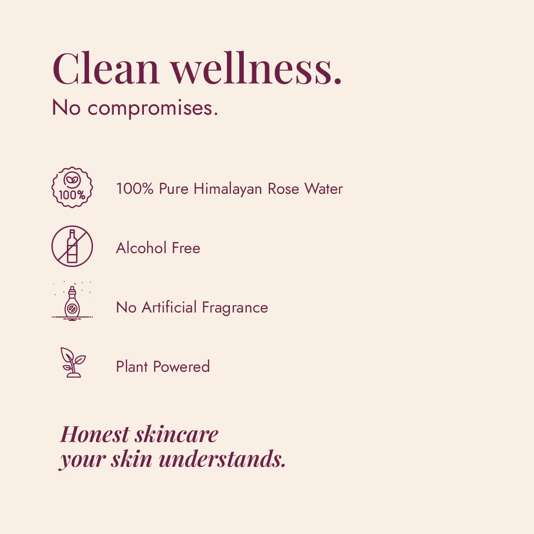 JiViSa Rose Drench is 100% pure Himalayan rose water, alcohol-free, with no artificial fragrance and plant-powered ingredients