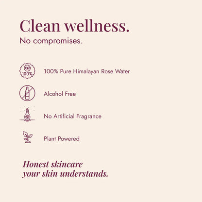JiViSa Rose Drench is 100% pure Himalayan rose water, alcohol-free, with no artificial fragrance and plant-powered ingredients