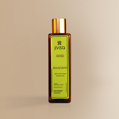 JiViSa Baadami 100% Cold Pressed Almond Oil 200ml Bottle