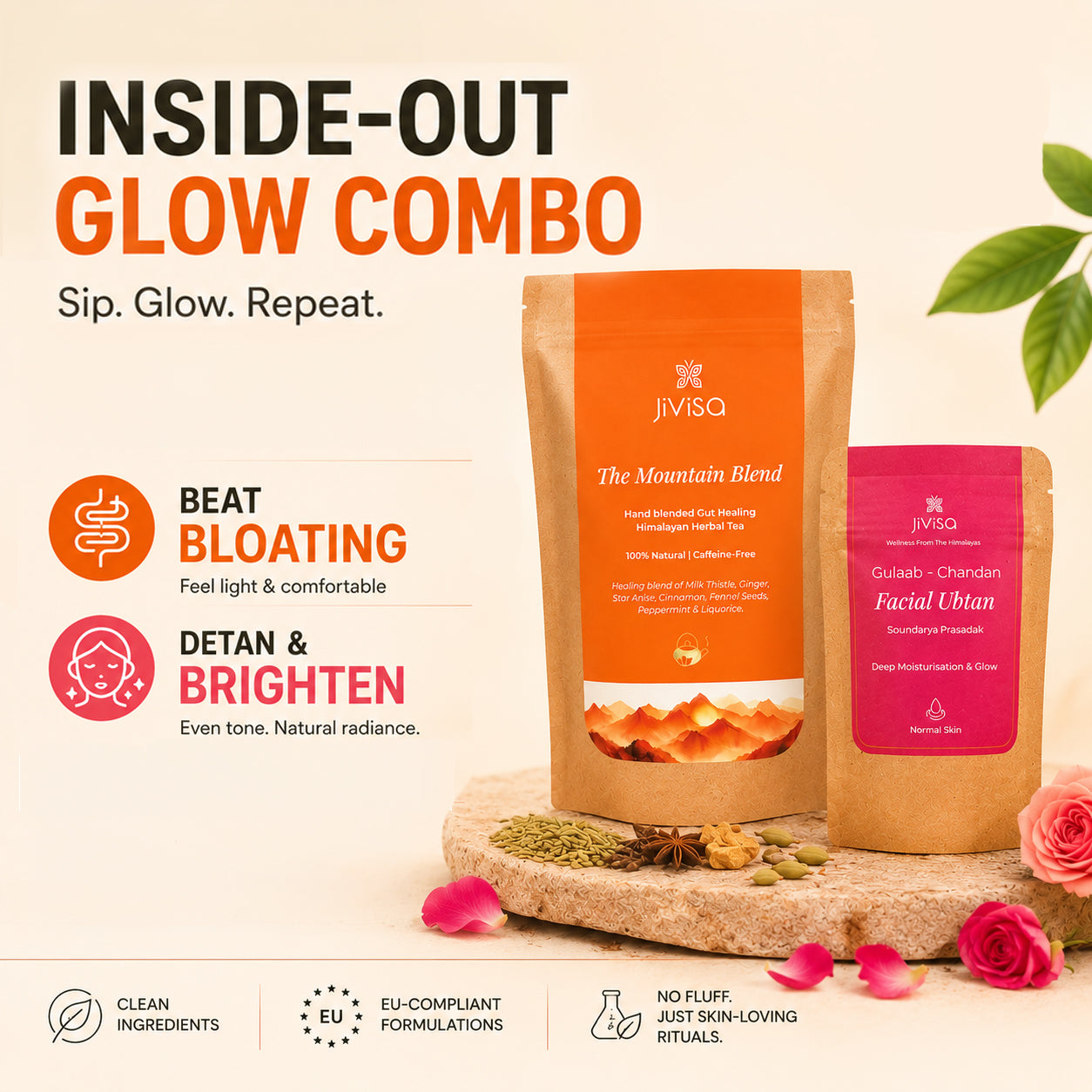 Gut Health + Face Detan Duo (50g + 15g)