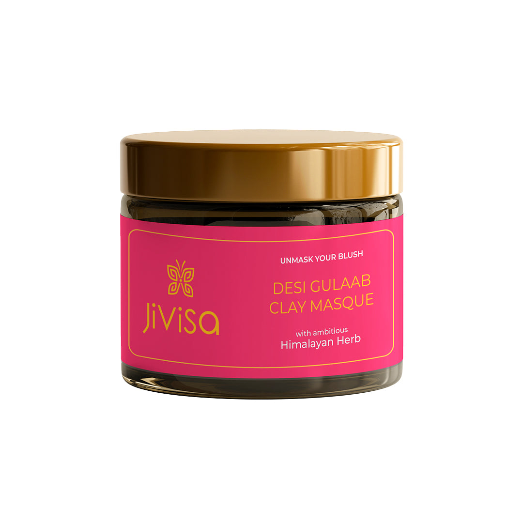 JiViSa- Desi Gulaab Clay Masque with ambitious Himalayan Herbs