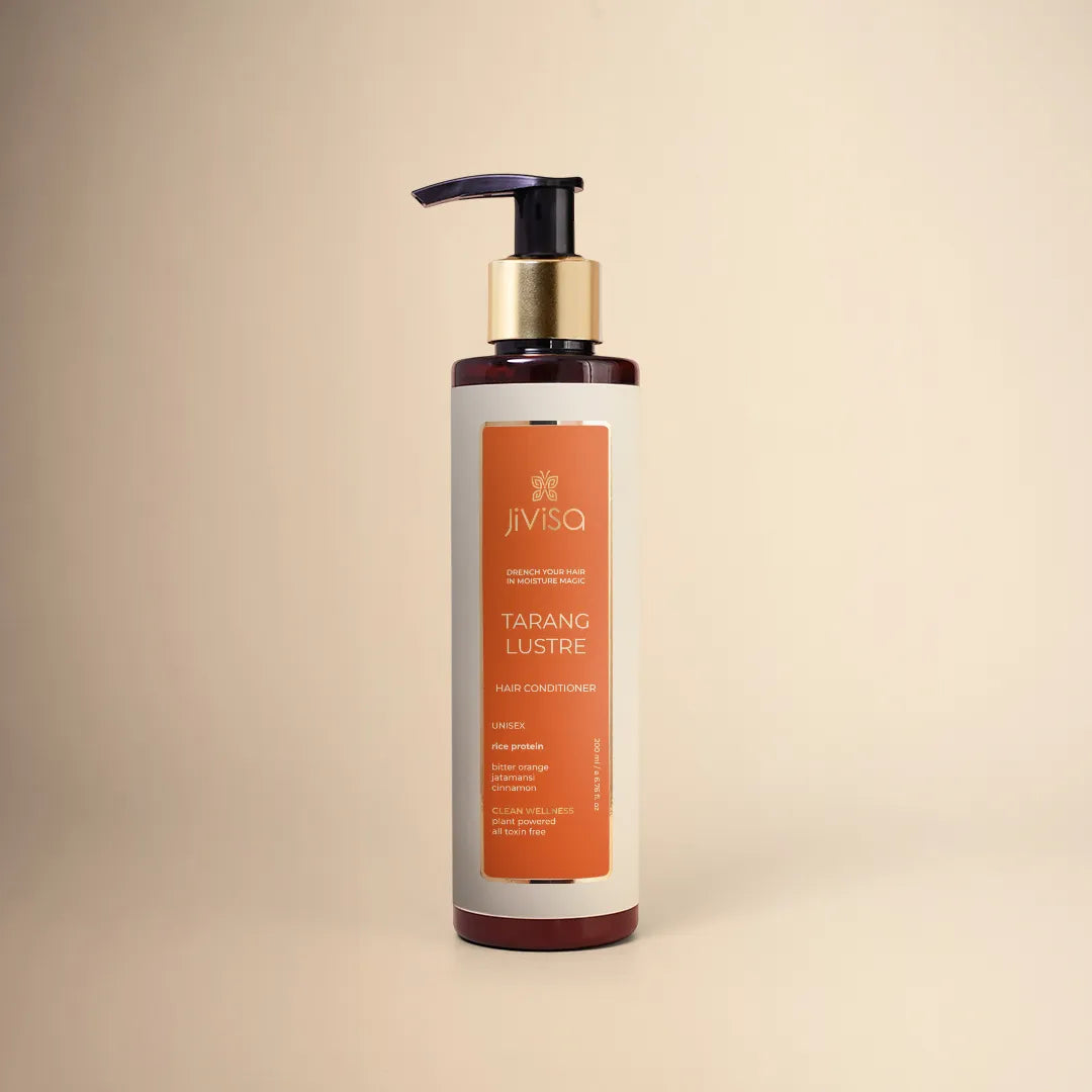 JiViSa Tarang Lustre Hair Conditioner, 200ml with Rice protein and Jatamansi weightless conditioner for oily, fine hair