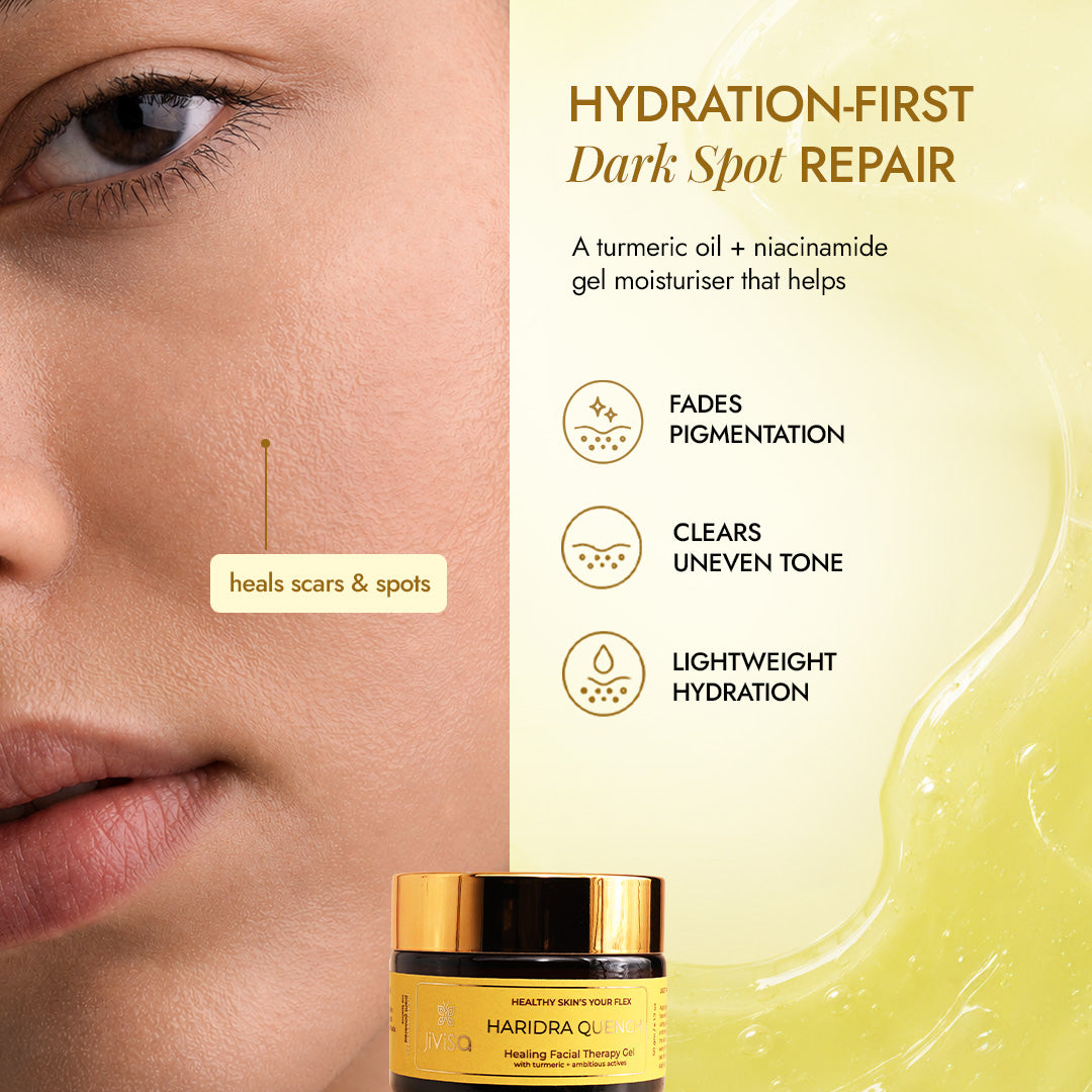 Lightweight moisturizer for oily skin - Haridra Quench gel texture