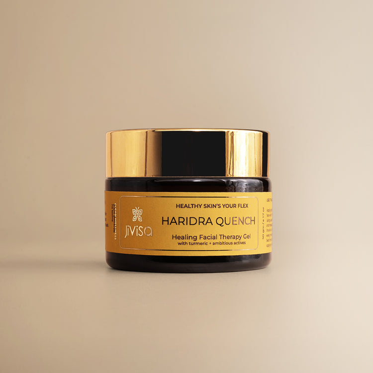 Haridra Quench dark spot removal cream 50gm jar, turmeric gel moisturiser