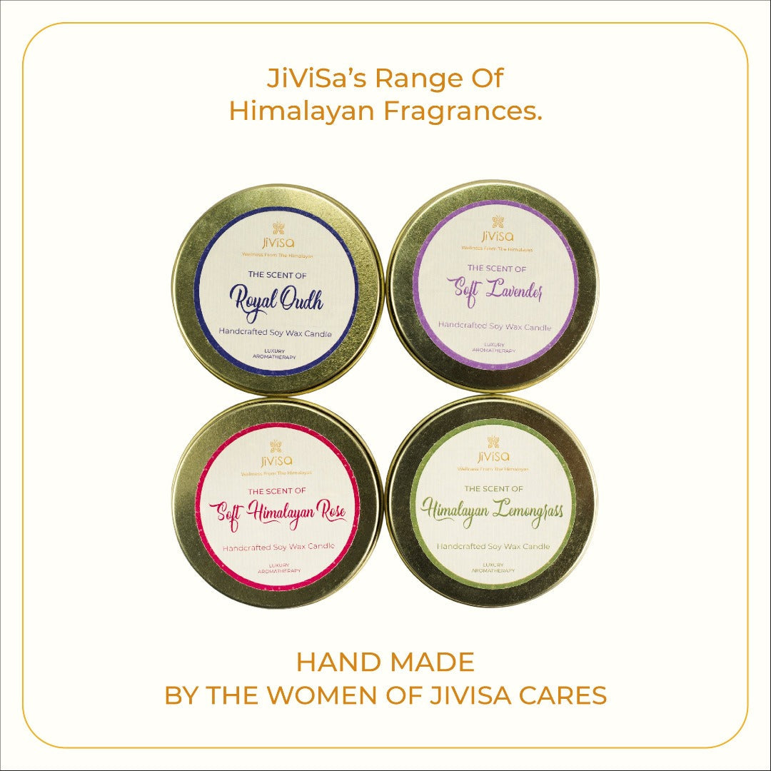 Himalayan Rose Premium Soy Wax Candle JiViSa