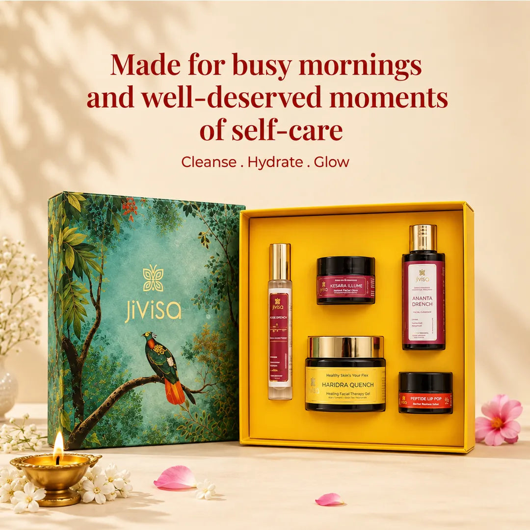 JiViSa Himalayan Glow Rituals Gift Box made for busy mornings and well deserved moments of self care