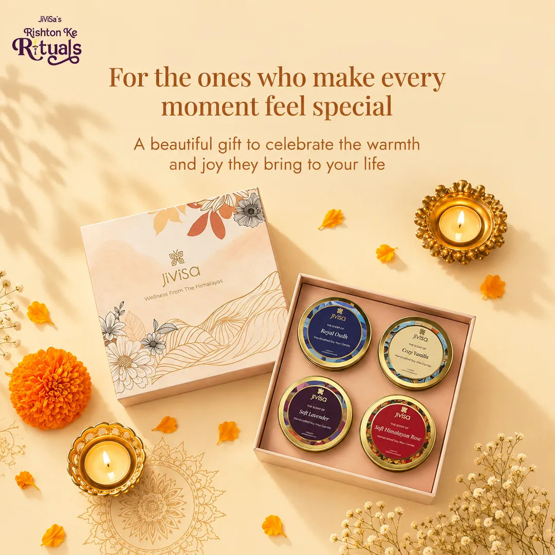 JiViSa Himalayan Light Soy Wax candle gift set is for the one who make every moment special.