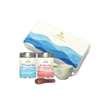 JiViSa Premium Loose Leaf Tea and Handpainted Mug Gift Box JiViSa
