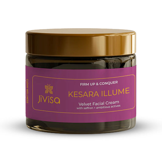 Firm up & Conquer Kesara Illume Firming Velvet Facial Cream with saffron + ambitious actives- JiViSa