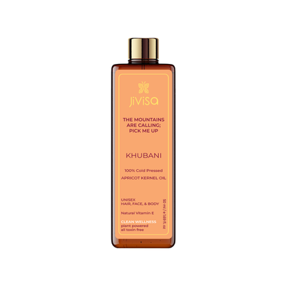 JiViSa THE MOUNTAINS ARE CALLING; PICK ME UP - Khubani 100% Cold Pressed Apricot Kernel Oil 50ml Bottle
Unisex
Hair, Face &amp; Body